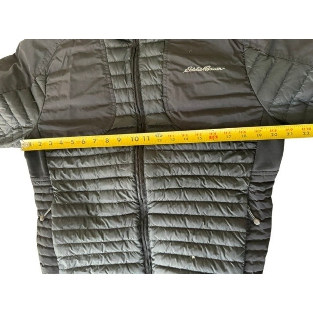 Eddie‎ Bauer Sport Shop Mens Medium Black Hybrid Quilted Puffer Softshell Jacket - Picture 10 of 10